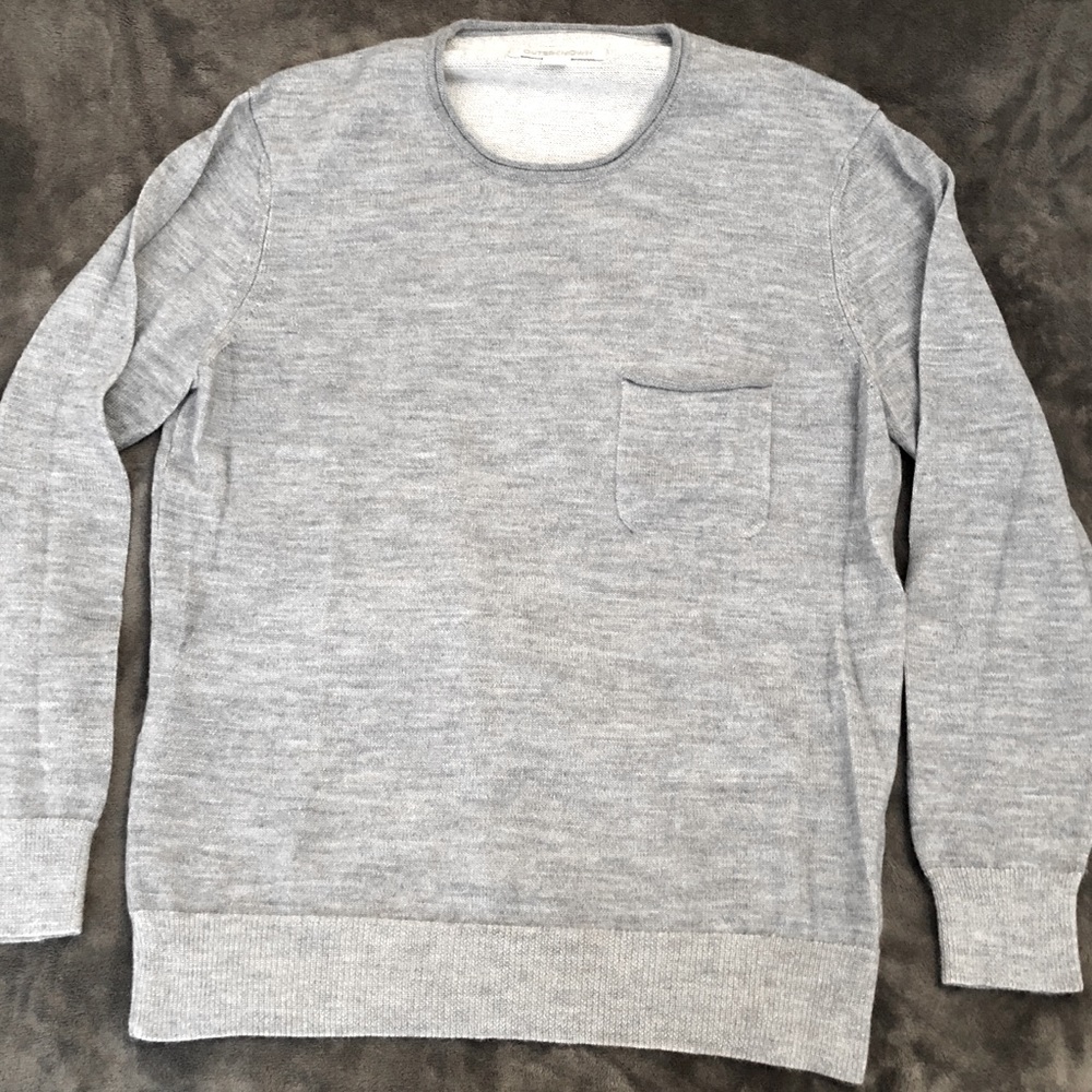 Outerknown Roll-Neck Sweater in Seafoam Blue